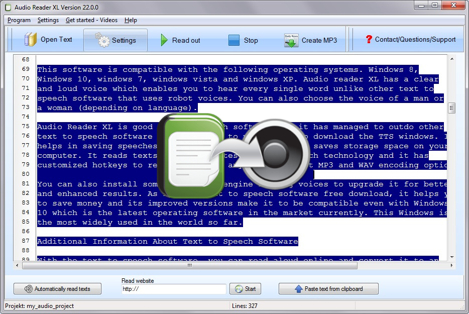 Text to speech software